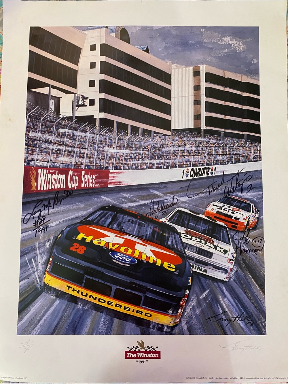 🏁 🏎️ The Winston’ NASCAR signed print! Signed by 4 NASCAR drivers/personalies